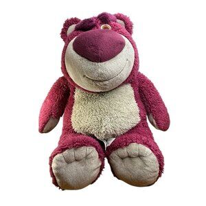 Disney Store 15" Lotso Huggin Bear Plush Strawberry Scent Toy Story 3 Stuffed